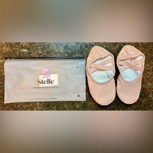 NWT! Stelle Kids Ballet Dance Shoes Pink Size 8 Girls